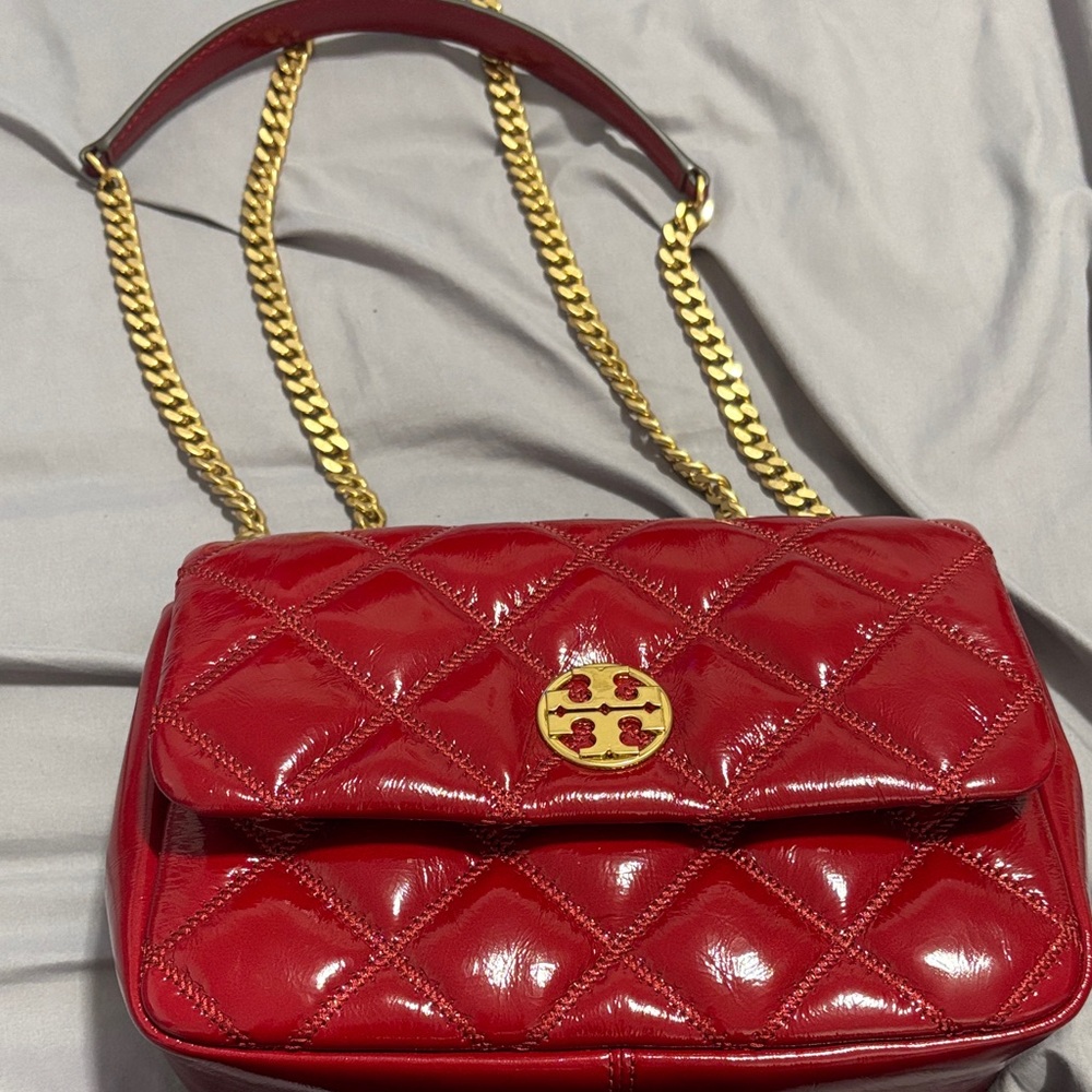 Tory Burch Red Willa Shoulder Bag